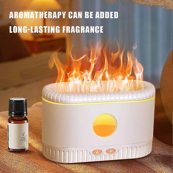 [HT]Flamme Lys Luftfugter Aroma Diffuser til Soveværelse white