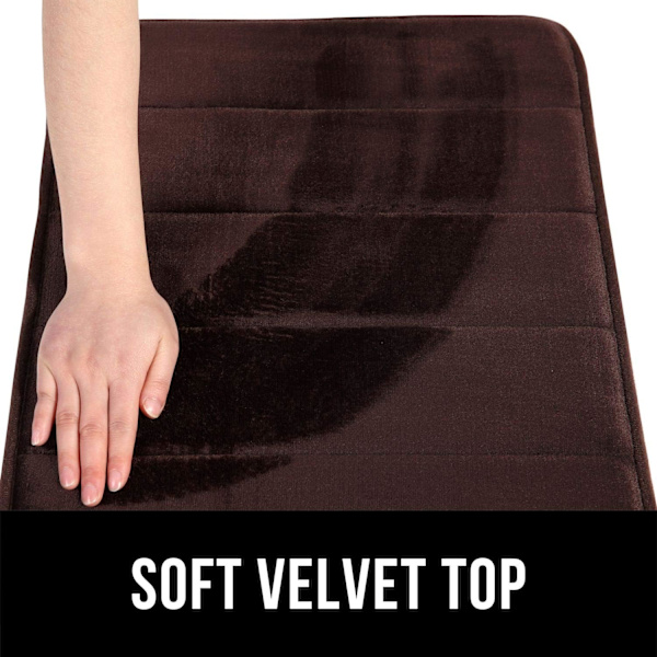 Bademåtte Skridsikret absorberende bademåtte Vaskbar bademåtte - 40 x 60 cm (brun)