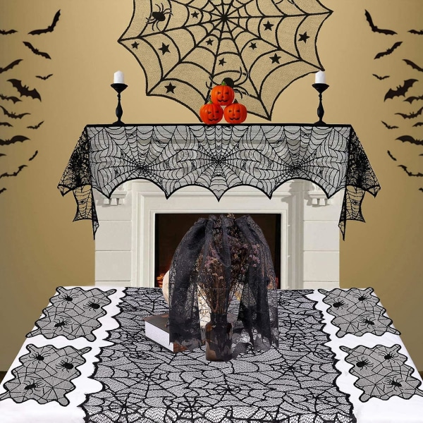 8 kpl halloween hämähäkinverkko set