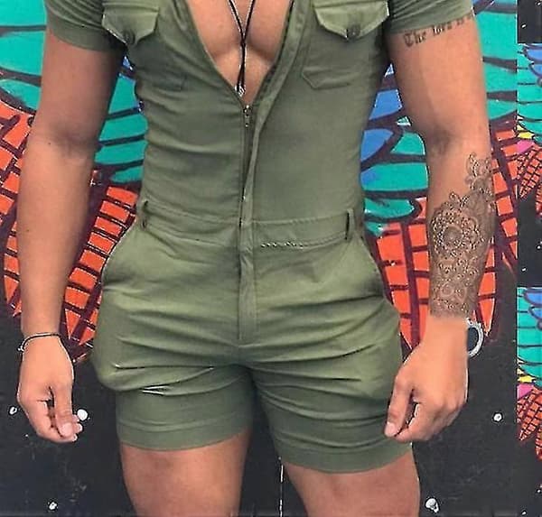 Herre Jumpsuits Shorts i ét stykke, afslappet mode