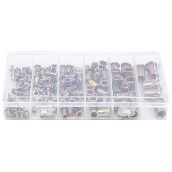 150 kpl sinkitty kuusiomutteri-inserttimutterisarja M3 M4 M5 M6 M8 M10 laitteistotarvikkeet