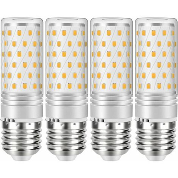 E27 LED-lampor 12W Svalvita motsvarande 120 W 1200 lm 6000K Ej dimbar AC220-240V, 4 st.
