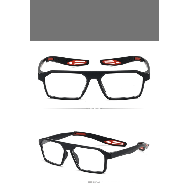 Anti-kollisjon sportsbrilleinnfatning Anti-skli utendørs sykkelinnfatning Ultralett TR-innfatning Basketballbrilleinnfatning Myopisk brilleinnfatning (svart og blå)