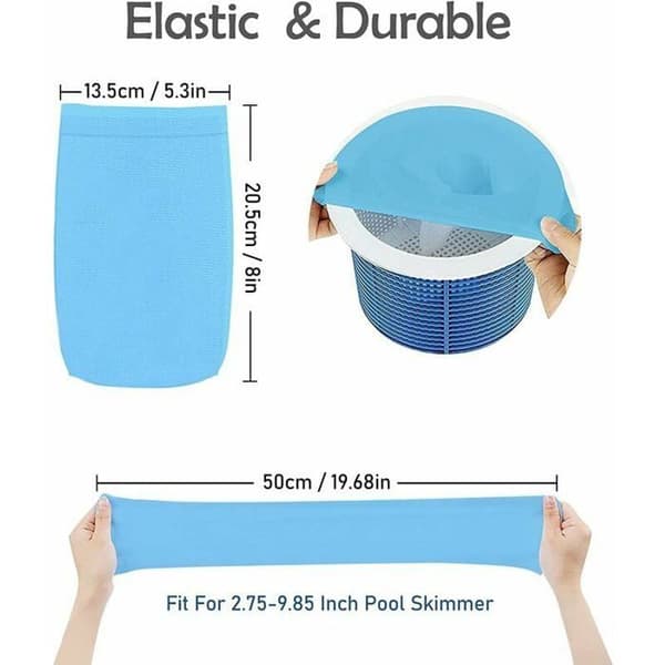 Poolfilter Skimmer, 30 Poolskimmerstrømper Skimmernet, Filterstrømpe Poolskimmer til kurv, Blå