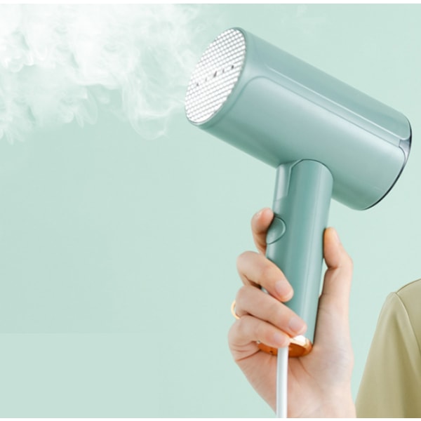 Bærbar husholdningsstrykemaskin Håndholdt dampstryke sammenleggbar plagg Steamer-EU (grønn)