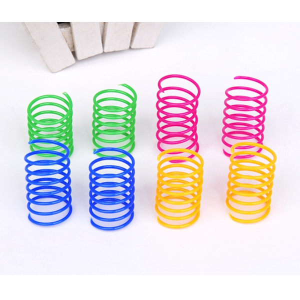 Spiralfjäder, 12 st Creative Cat Toys Kill Time and Keep Fit Interactive Cat Toys Starka och hållbara plastfjädrar