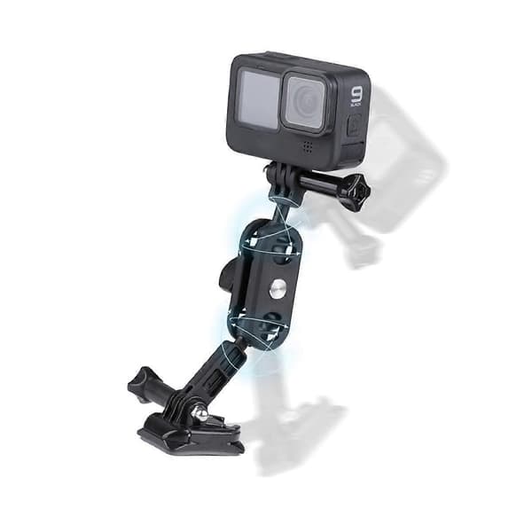 360 Pivot Magic Arm Motorcykelhjelmmonteringsadapterholder (sort) Black