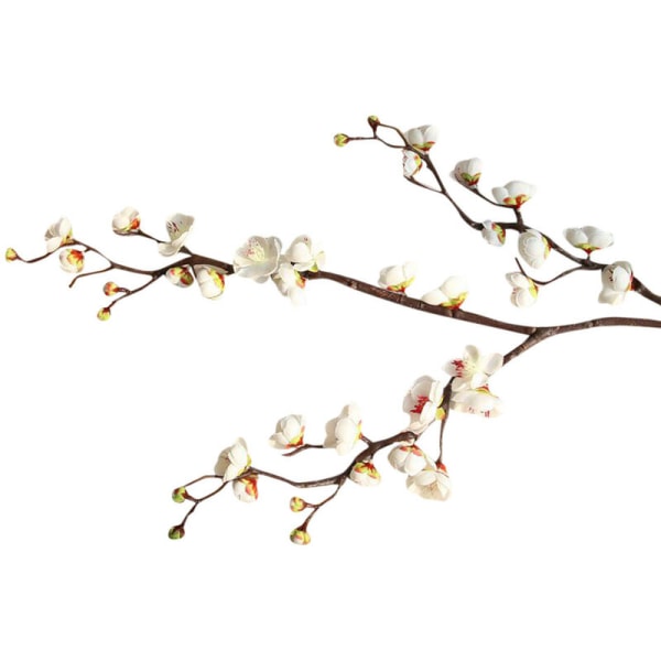 Kunstig silke falske blomster Plum Blossom Floral Bryllupsbuket Party Decor Pink Rose