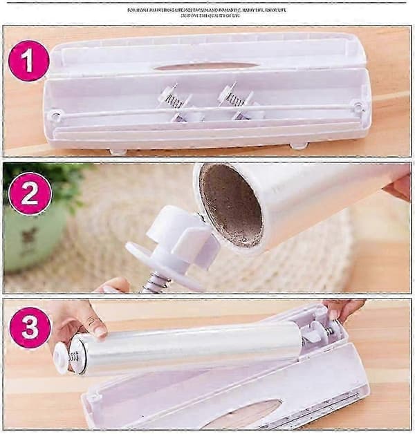 2025 Ny foliedispenser i vit plast, 30 cm