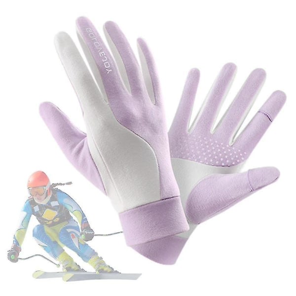 Vinterhandskar Thermal tjocka snöhandskar Thermal skidhandskar Pekskärmshandskar Vinterhandskar Pekskärms Anti-Slip Finger Open-handskar