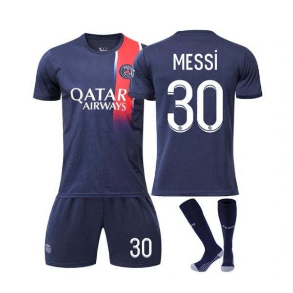 23-24 Paris Saint-Germain fotbollströja för barn nr 30 Messi 23/24 Blue kids 20(110-120cm)