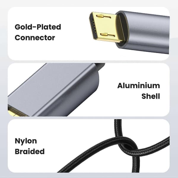 3m 480Mbps USB A til Micro Opladnings- og Synkroniserings-USB-kabel til Samsung Galaxy J7 S7 S6 Kindle Fire HD Tablet