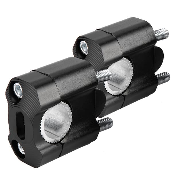 2 stk. Aluminiumlegerings 28mm Motorcykel Styrstang Montering Klemmer Riser Sort