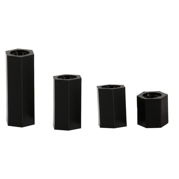 Nylon sekskant hann avstandsstykke rundt hode skrumutter sett - 100 stk M2 M3 M4