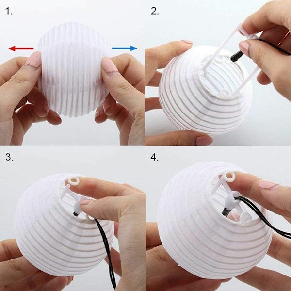5m 20 lampor (åtta lägen) Färg LED Solar Lantern String Lights Mönster String Lights for Home Garden