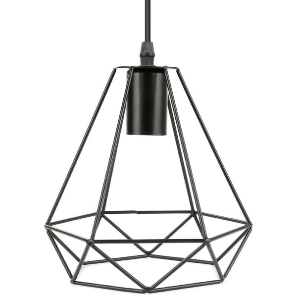 Moderne lysekrone med diamantbur 20,5*25 cm 110-221V svart, innendørslys