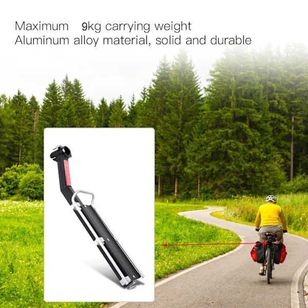 Mountainbike hurtigudløsning skivebremse bagerste sæderamme uden beskyttelsesplade (sort + sølv)
