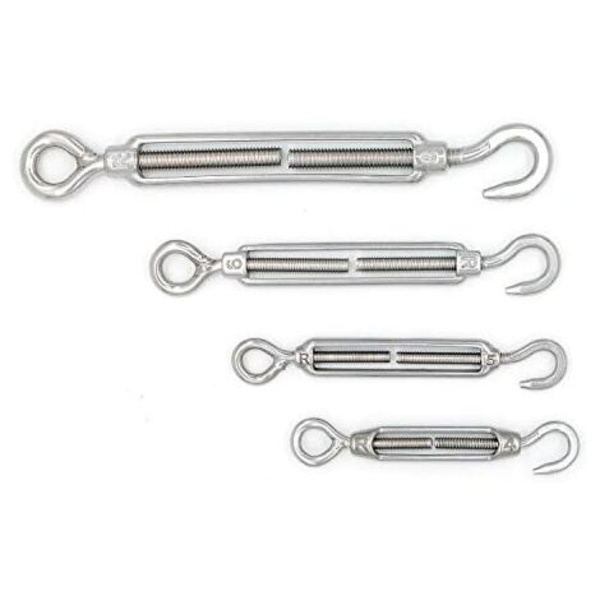 M4 304 krok- och öglespänne i rostfritt stål - 5-pack