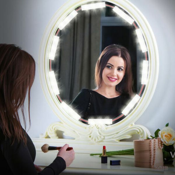 Led Makeup Spejl Lys Dæmpbar Touch Control Vanity Spejl Lys Lys Badeværelse Spejl Med Usb Kabel Led Strip Lys