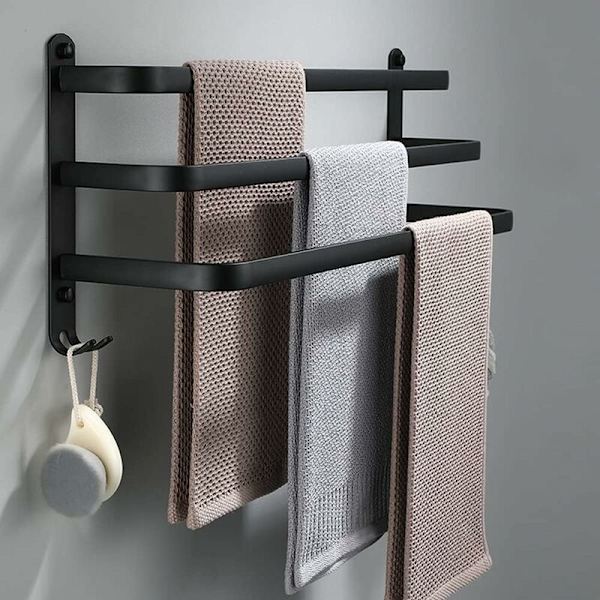 50 cm trelagers stans + stansfritt badrumshängande hängstång hängande handduksställ