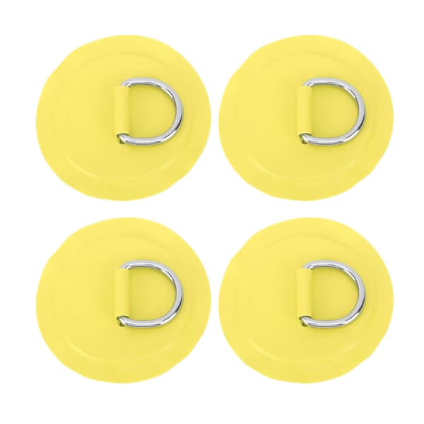 PVC D-ring patch til oppustelig båd surfboard stand up paddleboard sæt med 4 gul