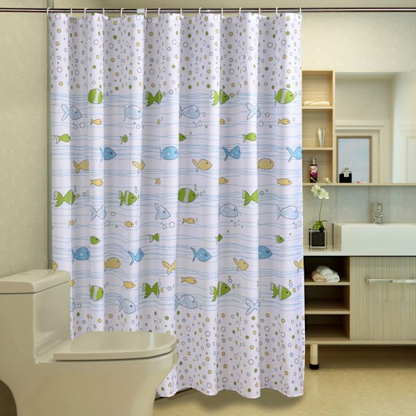 Bubble fish polyester dusjforheng 180 bred * 180 høy CM,