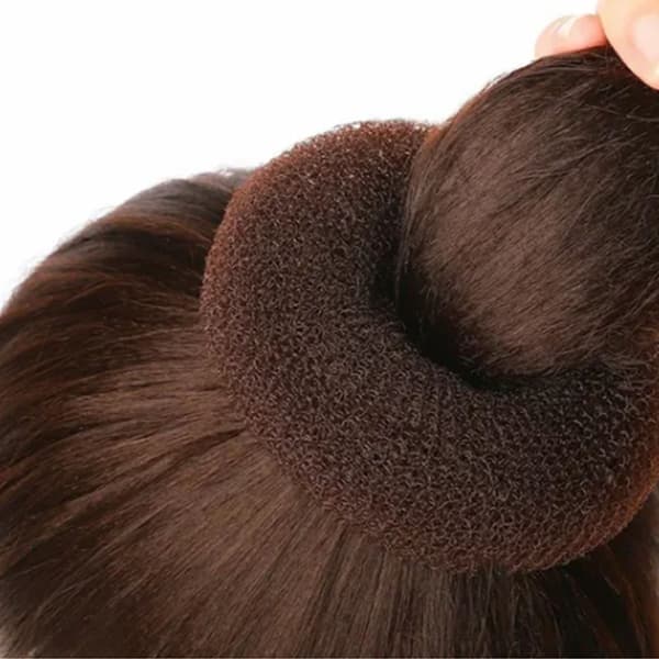 Hår Donut Bun Maker Sæt 7 Dele Hår Bun Donut 10 Dele Hårnåle og 5 Dele Elastiske Bånd Hår Bun Shaper Sæt