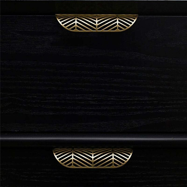 2 kpl Light Luxury Kaapin oven kahva Tyhjä Strand Suuri Lehtimuotoinen Laatikon Kahva Vedä Vaatekaappi Kaappi Oven Kahva Sui