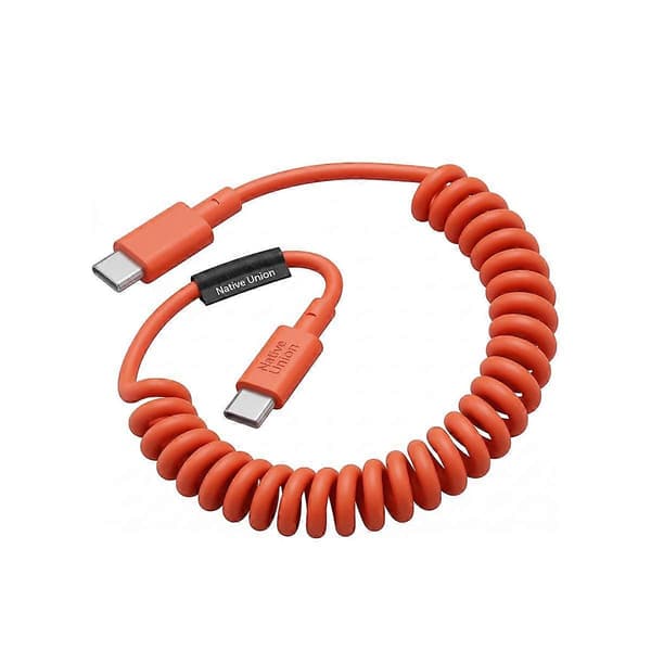 USB-C–USB-C-kaapeli 60W kierretty 2,4m POP-sarja pikalataus Red