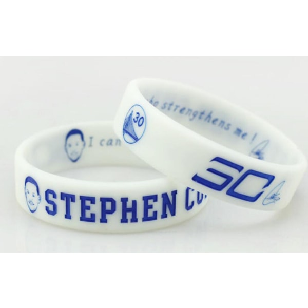 Svart Basketboll Avatar Inspirerande Armband Nr 30 Mengshen Sport Armband Silikon Armband Lysande Fläkt Present,