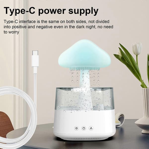 [HT]Bærbar regnsky-luftfugter aroma-diffuser til hotel og hjemmebrug