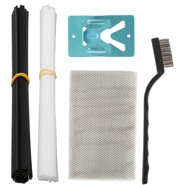 Bilstøtfangerreparasjonsmaskin med 40 plastsveisemaskinsett, 1 stativ, 1 stålbørste, 1 mesh, EU-standard