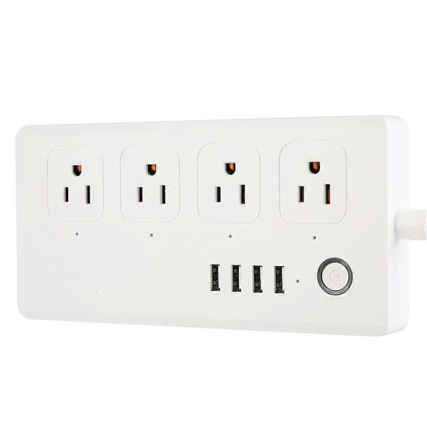 Smart Socket WiFi Smart Outlet Power Strip med 4 USB-stöd för appfjärrkontroll
