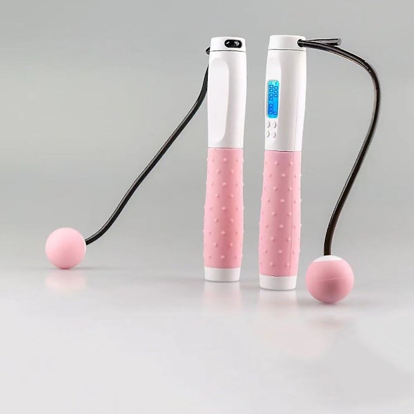 Intelligent elektronisk räknande hopprep (ljusrosa),