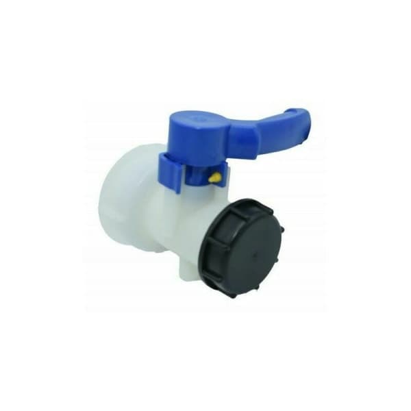 Ventil til IBC tank 1000 liter 2\"/ 62 mm Integrert plast