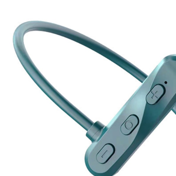Benledning Bluetooth hörlurar 5.0 Öronmonterade vattentäta trådlösa headset (mörkgrön)