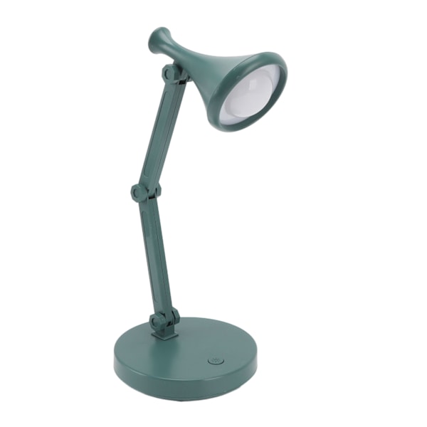 Moderne LED-bordlampe med 2 lysstyrkenivåer og justerbar stativ - Perfekt for studier, sovesal og kontor - Øyevernlig design - Grønn
