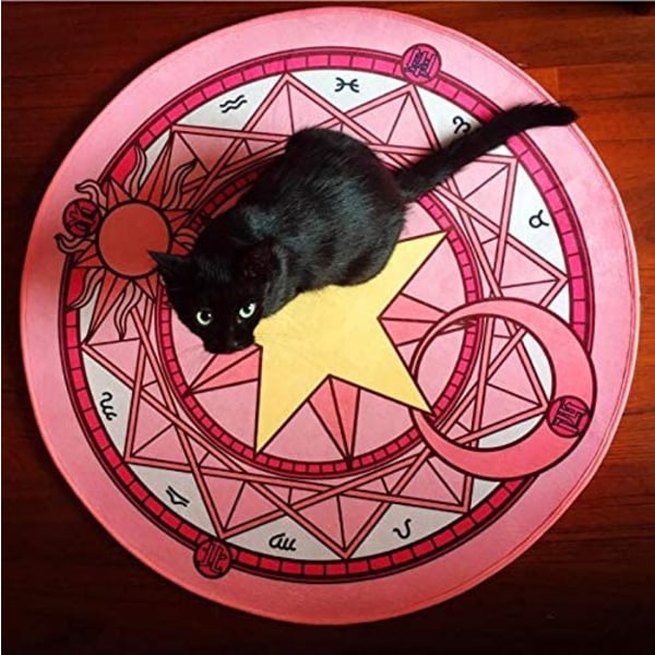 Teppe Sakura Magic Array Teppe Gulvmatte Sklisikker dørmatte Plysj Princess Creative Håndlaget Stue Sofabord Teppe (60 * 60),