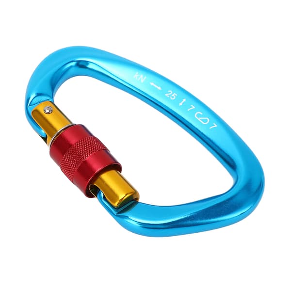 Kraftig Auto Lås D Karabinhage Klips Aluminium Legering D Ring til Klatring Camping Blå