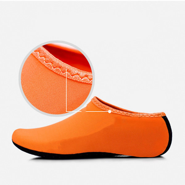 Andningsbara simstrumpor, bekväma strandstrumpor för dykning (orange L)