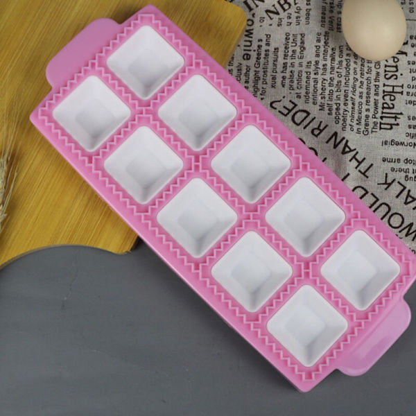Italiensk dumpling form 10PC firkantet italiensk husholdnings dumpling skin skimmel dumpling artefakt wonton form