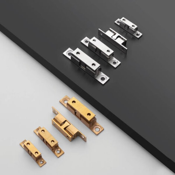 4st Mässing Touch Beads Lås Dörr Fjäderklämma Skåpdörr Pengafångare Dubbelkulfångare Skåp Dörrlås Skåp Luxu