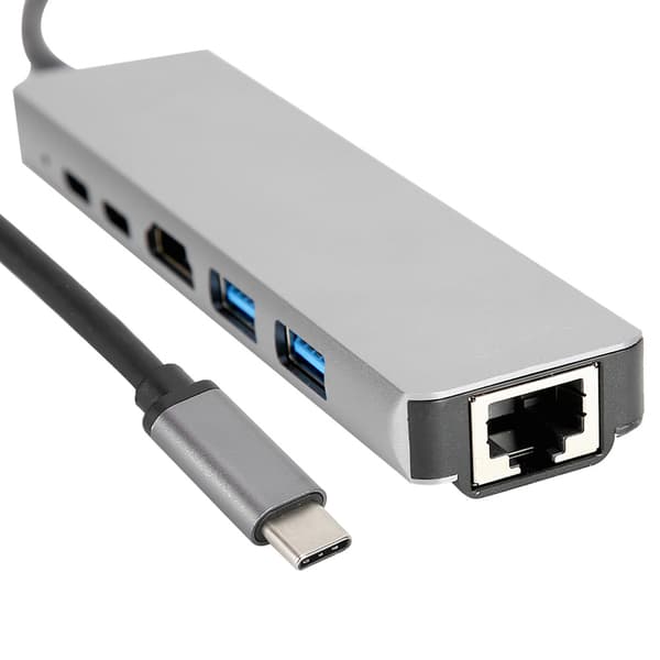 TypeC 6 i 1 Hub Multifunktionell Expansionsdocka TypeC till UHd TYPEc HDTvSsrj45