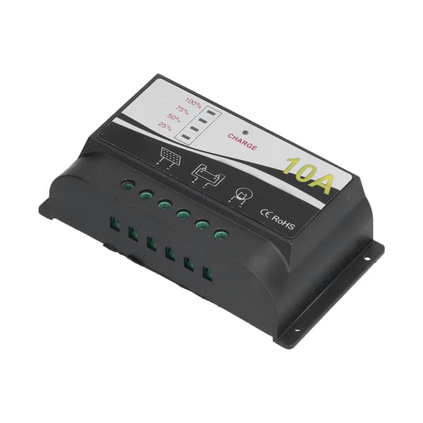 Slitesterk ABS Solar Charge Controller Regulator 12V 24V Solcellepanel Lader