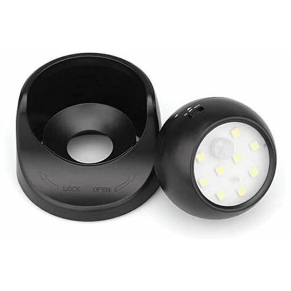 Ulkoseinävalaisin liiketunnistimella | 1000 lumenin LED-ulkovalaistus | Akkukäyttöinen johdoton valaistus | 360 astetta