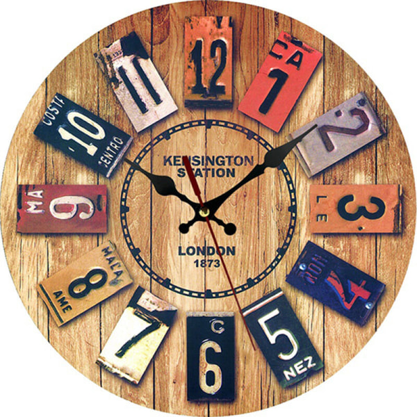 Kodin sisustus eurooppalainen luova puinen kello (CQ1001-15),