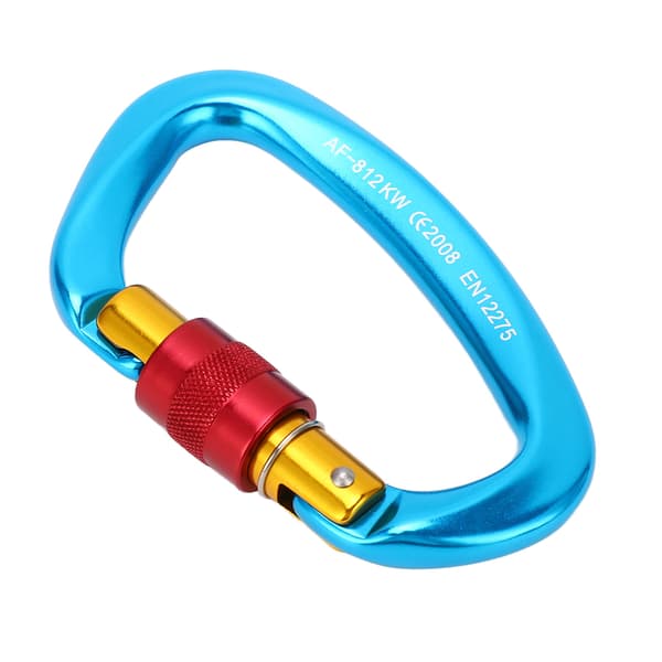Kraftig Auto Lås D Karabinhage Klips Aluminium Legering D Ring til Klatring Camping Blå