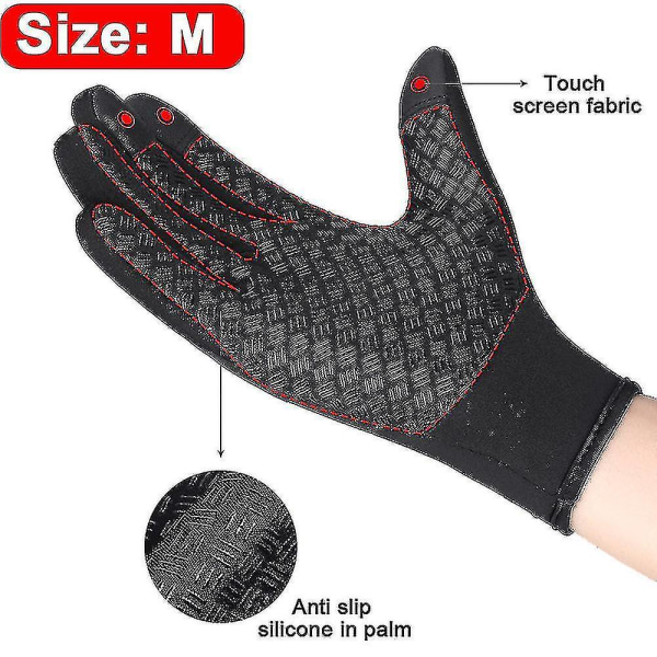 Talvi Thermal Gloves Miesten Naiset Kosketusnäyttö Lämmitetty Käsine Kädet Lämpimät Retkeilyyn Ajaminen Juoksu Pyöräily Style 1