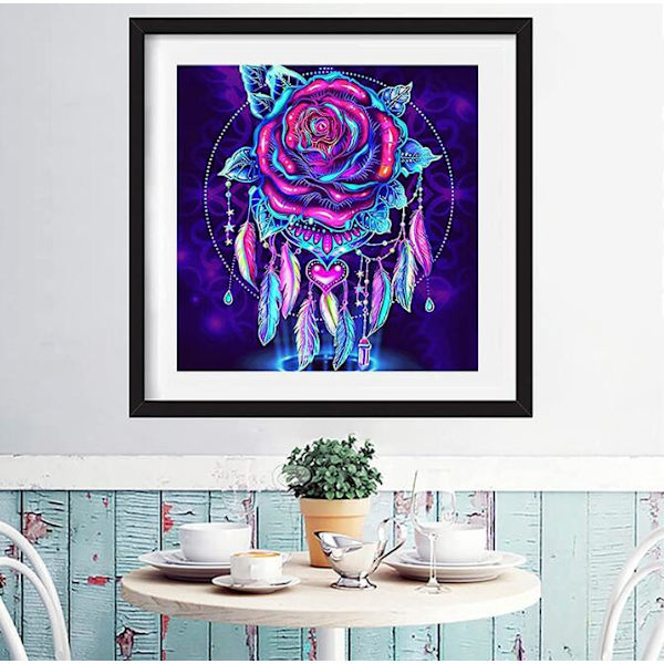 Rose View diamantmaleri (30X30)