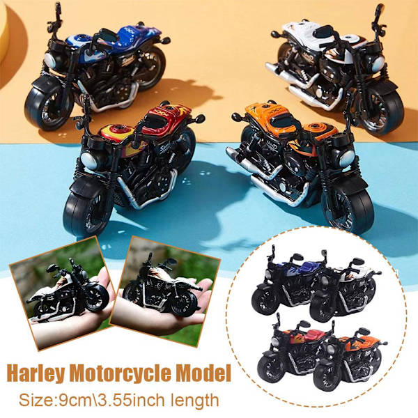 1:14 Harley Motorcykel Legering Modell Bil För Barn Leksaker För Pojkar Till white